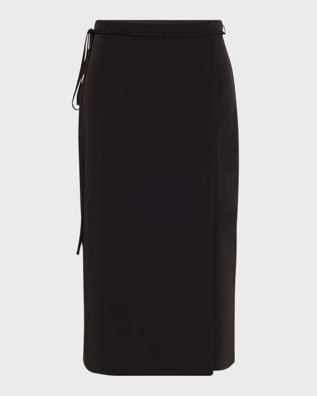 Midi Tie Wrap Skirt